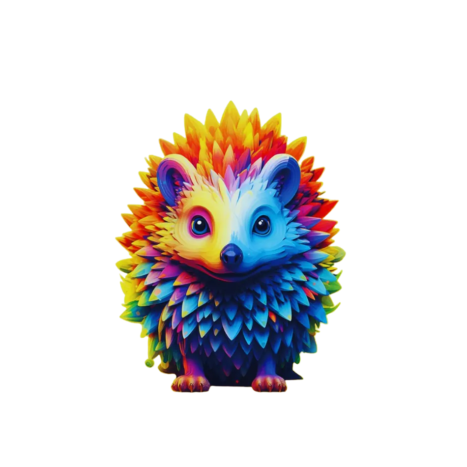 Colorful hedgehog figurine jigsaw puzzle