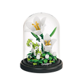 Serene Lily block flower model under dome — DIY lily building kit.